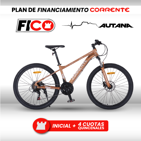 Bicicleta MTB Rim 26", Frenos Hidráulicos, 21 velocidades marca SHIMANO Tourney TZ/EZ FIRE, Cuadro de aluminio aerodinámico oversize, Talla M (Para personas a partir de 160cm a 180cm de altura), Suspensión delantera, Rines de aluminio doble pared.
