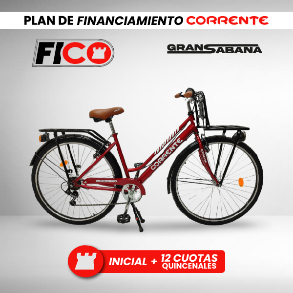 Bicicleta de Carga Rim 28" con 6 velocidades marca Shimano, parrilla de carga delantera y trasera, paral central, con una capacidad de carga de 80Kg.