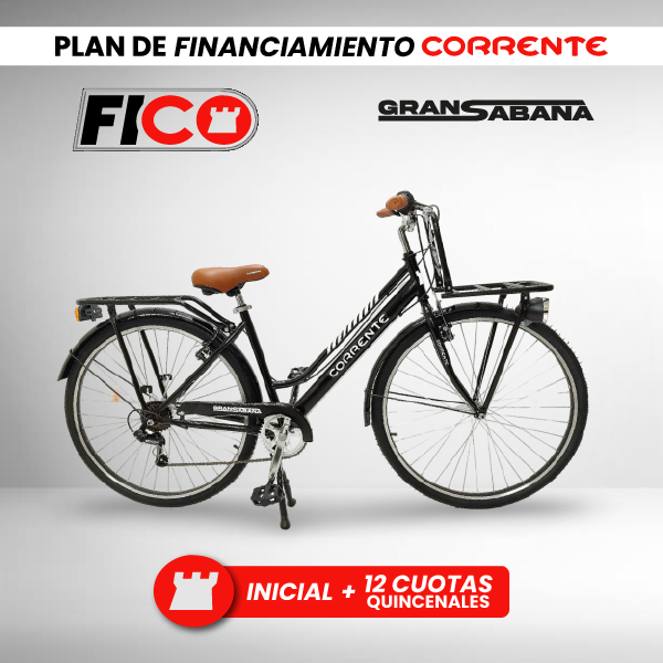 Bicicleta de Carga Rim 28" con 6 velocidades marca Shimano, parrilla de carga delantera y trasera, paral central, con una capacidad de carga de 80Kg.