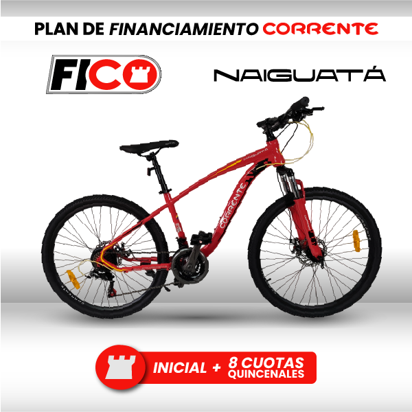 Bicicleta MTB Rim 26", Frenos Mecánicos, 21 velocidades marca SHIMANO Tourney TZ/EZ FIRE, Cuadro de acero 1020 oversize, (Para personas a partir de 160cm de estatura), Suspensión delantera, Rines de aluminio doble pared.