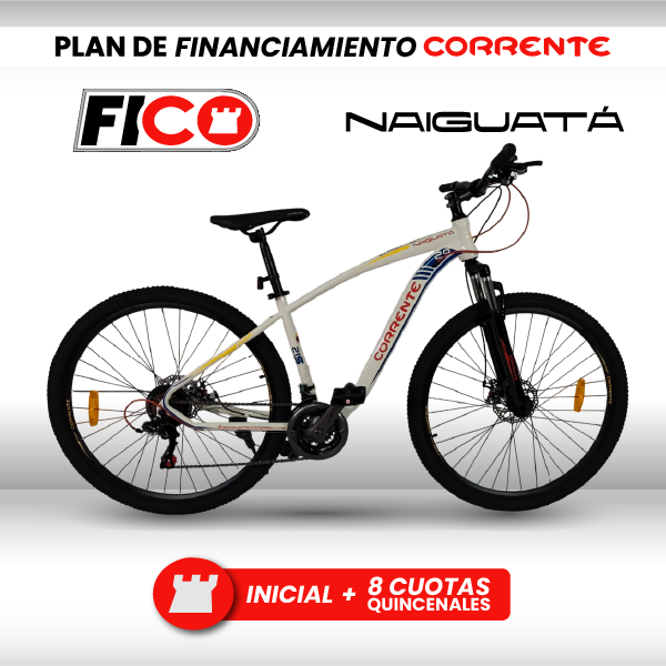 Bicicleta MTB Rim 29", Frenos Mecánicos, 21 velocidades marca SHIMANO Tourney TZ/EZ FIRE, Cuadro de acero 1020 oversize, Suspensión delantera, Rines de aluminio doble pared.