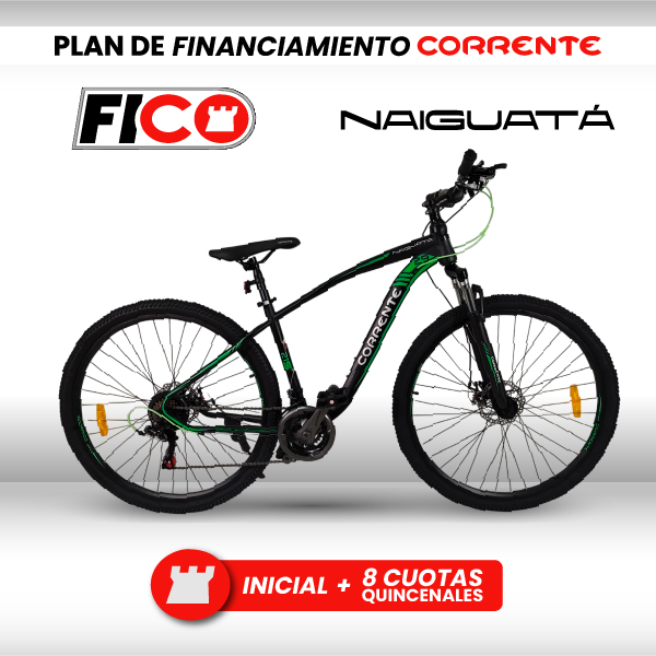 Bicicleta MTB Rim 29", Frenos Mecánicos, 21 velocidades marca SHIMANO Tourney TZ/EZ FIRE, Cuadro de acero 1020 oversize, Suspensión delantera, Rines de aluminio doble pared.