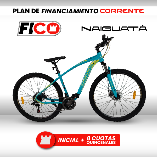 Bicicleta MTB Rim 29", Frenos Mecánicos, 21 velocidades marca SHIMANO Tourney TZ/EZ FIRE, Cuadro de acero 1020 oversize, Suspensión delantera, Rines de aluminio doble pared.